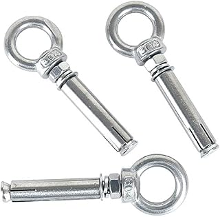 newlng Expansion Bolt M8 x80mm Anchor Bolt 304 Stainless Steel Expansion Anchor Bolts Eye Bolts Heavy Duty Eyebolt Expansion Screw for Masonry Concrete Wall 5piece