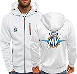 TUIAIFA Sweat Shirt Polaire for Homme MV Agusta, Sweat à Capuche zippé, Pull d'hiver, Sweat Shirt décontracté à Manches Longues for Adolescents et Adultes(A,L)