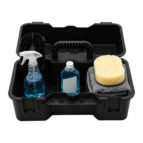 Reinigungskorb, tragbarer Mehrzweck-Organizer mit Griff, Eimer für Reinigungsmittel, für Badezimmer, Schlafzimmer, Waschküche, Küche, Haus, Universität, Garten, Auto, Pferdetoilette