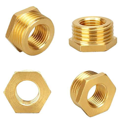 Buje hexagonal de latón con reductor de rosca F03 a M04 de 4 piezas 2