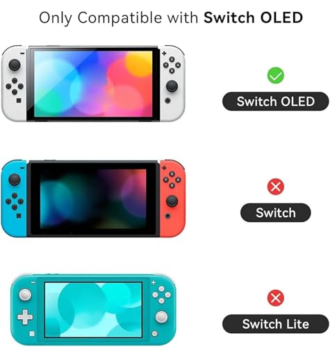 Image of GeekShare Protective Case Compatible with Switch 2 /2017 /OLED - Slim Cover Case with Ergonomic Design for Switch Model- Star Wings (For Switch OLED)