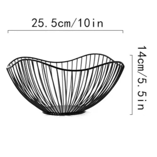 Frutero de metal moderno para decorar tu mesa comedor con frutas y pan 7