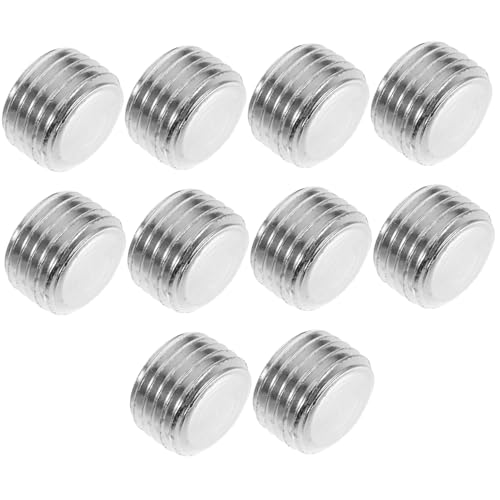 Housoutil Pcs Head Pipe Plugs Steel Threaded Iron Inserts Leakproof Sealing Caps for Thread Repair
