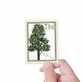 Tennessee State Tree Sticker, Tulip Trees Vintage Botanical Stamp Decal for Hydroflask Water Bottle, Southern Bumper Stickers for Car, Nashville TN Appalachia Laptop Decals (Mini - 2.25' Tall)