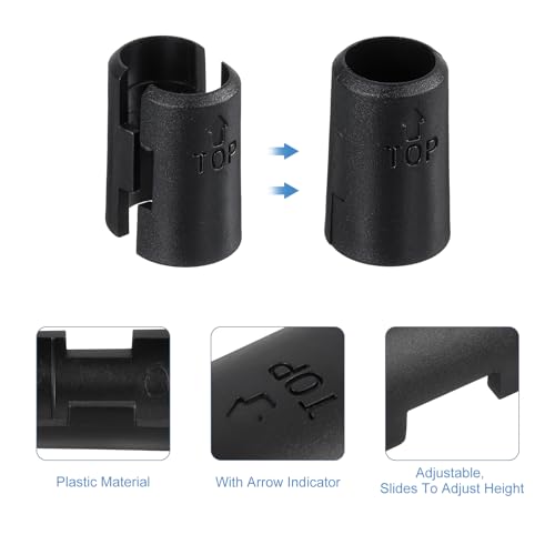 QUARKZMAN 50Stk Draht Regalboden Verschlussklammern Plastik Regalklemmen für 1/2 Post Shelving Regal Hülsen Ersatz für Draht Shelving System Schwarz