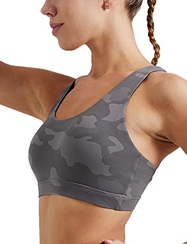 Image of RUNNING GIRL Sports Bras for Women,Padded Strappy Sports Bras Criss-Cross Back Medium Support Sports Bras with Removable Cups