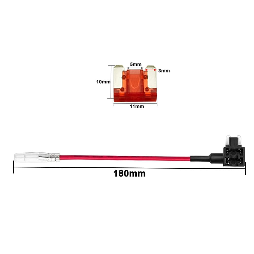 Gebildet 4 Delige 12V 24V Low Profile Add a Circuit Zekeringtap, Piggy Back Blade Zekeringhouder Met Kabelboom, 6 Mini Blade Zekeringen (3A 20A) en Zekeringtrekker