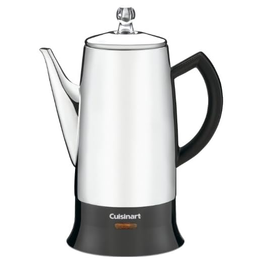 Cuisinart PRC-12 Classic 12-Cup Stainless-Steel Percolator, Black/Stainless