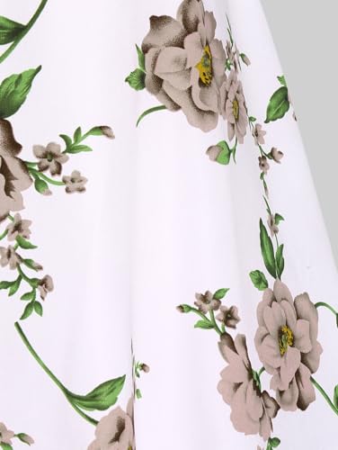 Image of Rosegal Plus Size Women Cottagecore 2PC Floral Sundress Set | Flutter Sleeves Twisted Crop Top, Cottagecore Floral Cami Dress, Vintage Midi Dress Set, Sleeveless Midi Dress