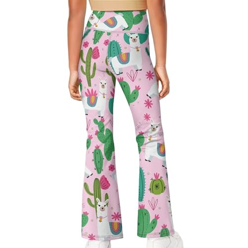 Kids Long Comfy Casual Cute Daily Wear Yoga Pants for Girls Soft Stretchy Bell Bottom Legging Loose Flare Trousers4