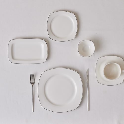 Karaca Padoca 26-teiliges Tafelservice für 6 Personen – Elegantes Frühstücksset aus Edlem Porzellan mit Tellern, Schalen, Tassen und Servierplatten