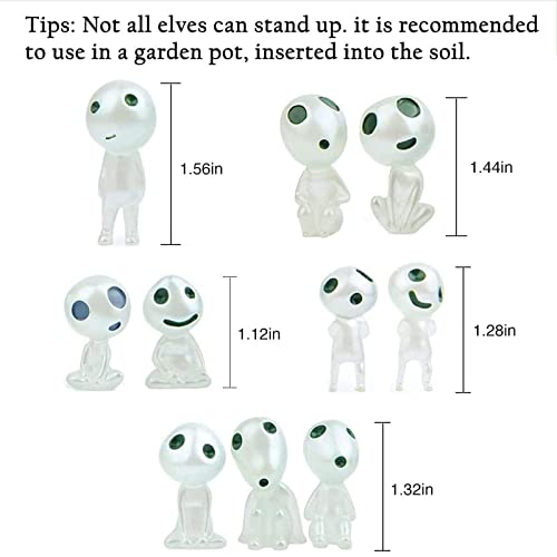 Oismys Glow In Dark Tree Elves Fairy 20Pcs Luminous Ghost Micro Landscape Accessories Garden Decoration Outdoor Patio Lawn Yard Fish Tank Potted Plants Kit #TOP1