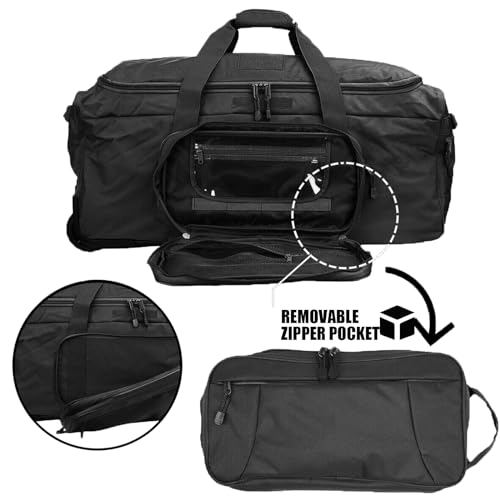 Travel Duffle Bag With Wheels Extra Large Rolling Duffel Bags for Tactical Military Deployment Camping2