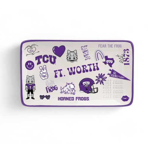 The Memory Company Officially Licensed NCAA - Texas Christian University Team Spirit Trinket Tray