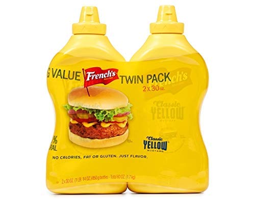 French's Classic Yellow Mustard Big Value Twin Pack  2 unidades (30 onzas)  Juego de 3