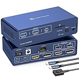 CMSTEDCD Thunderbolt 4 kvm Switch Docking Station for 2 Monitors 2 laptops or Macbooks...