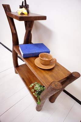 アジアン家具 バリ 木製 ラック ARチーク材ナチュラルラック 3段タイプM オープンシェルフ 3段 アジアン家具 チーク無垢材 おしゃれ 幅86