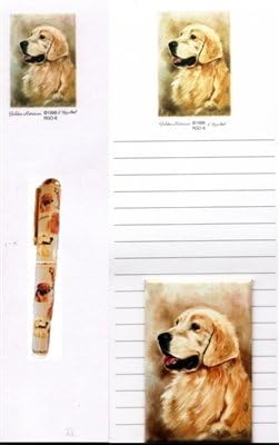 Blonde Golden Retriever Stationery Gift Set