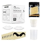Fácil de usar: el kit de cera para depilar la nariz es fácil y conveniente de usar. Sumerja, empuje y tire en 3 sencillos pasos para eliminar el vello no deseado, puede experimentar fácilmente el cuidado del salón en casa.