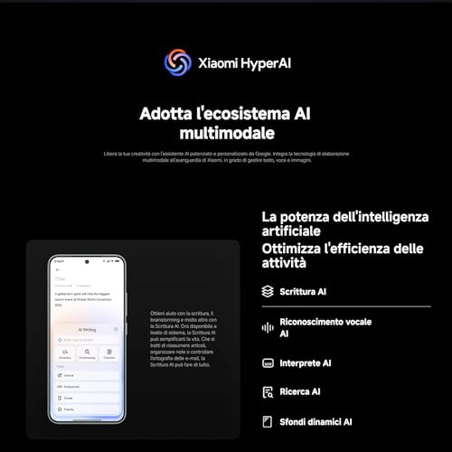 Xiaomi 15 (Smartphone), 12+512GB, Nero, Lenti Leica Summilux, Fotocamera Principale Leica Da 50MP, Batteria Da 5.240Mah, Ricarica Hypercharge Da 90W, Xiaomi Hyperai (Caricabatterie Non Incluso) - 6