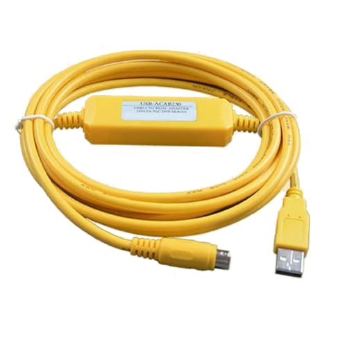 Tuesoa USBACAB230 para Cable de Programación PLC EX ES Eh en Serie Cable USB-ACAB230 PLC Adaptador USB2.0 A RS232 Amarillo