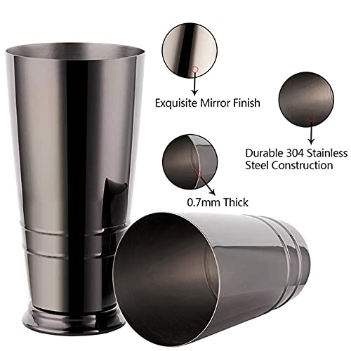 Zwart vergulde Boston Cocktail Shaker Bar Set, 18oz & 28oz Boston Shaker Tin, Cocktail Steiler, Double Jigger, 12… - Afbeelding 3