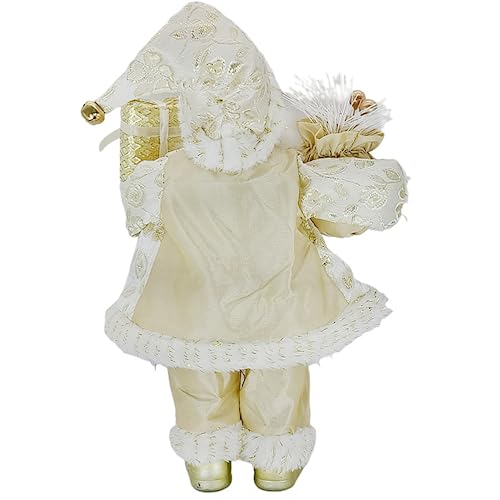 XFLYP Santa Claus Figurine, Father Christmas Standing Ornament, Holiday Statue, Ornament for Living Room Desktop Decor - Image 4