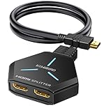 KiWiBiRD HDMI Splitter 1 in 2 out, 4K HDMI Splitter for Dual Monitors Adapter for 2 Monitor Screens Display UHD 3D 2160p 1440p 1080p HDCP, Compatible with TV Box Gaming PC Laptop PS5 PS4 Projector