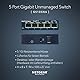 NETGEAR GS105GE LAN Switch 5 Port Netzwerk Switch (Plug-and-Play Gigabit Switch LAN Splitter, LAN Verteiler, Ethernet Hub, lüfterloses Metallgehäuse, ProSAFE Lifetime-Garantie), Blau