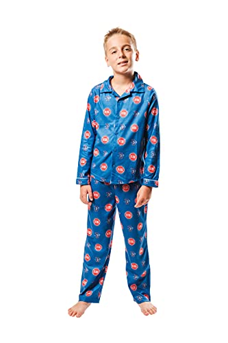 Image of Ultra Game Youth NBA Official 2-Piece Super Soft Button Down Pajamas Set
