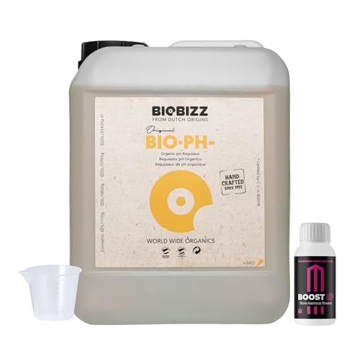 GROWMANIA Pacchetto Bio Up 5L + Boost Up + Misurino – Soluzione PH E Nutrienti Per Una Crescita Ottimale Delle Piante