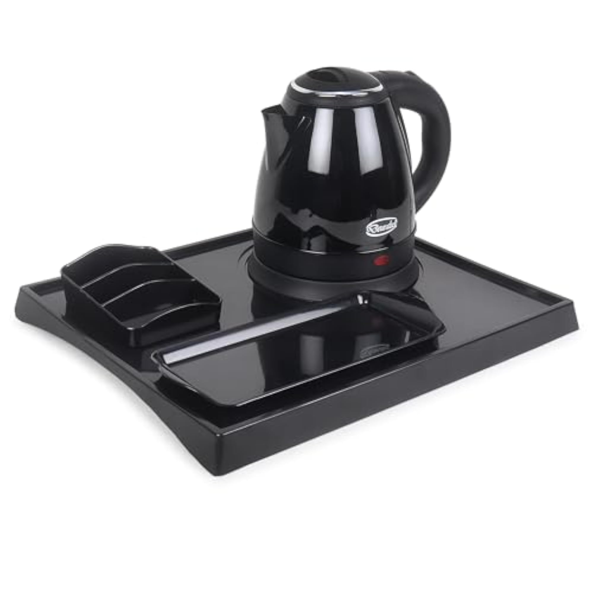 Stainless Steel Electric Kettle with Tray Set, 4 Pieces