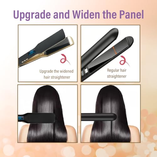 Professional-Salon-model-hair-straightener-Infrared-technology-Nano-Titanium-flat-iron-for-shiny-and-ultra-smooth-hair-Adjustable-heat-settings-range-from-170-to-450Suitable-for-all-types-of-hair