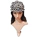 BBIBITIME Hollow Knitted Headgear Lace Crochet Flower Women Beanie Hat Handmade (Medium 20.5 inches - 23.6 inches, Grey)