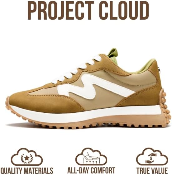 Project Cloud Trendy Fashion Sneakers for Women 2026 - Memory Foam and Non-Slip Comfortable Casual Ladies Shoes for Womens Fashion Sneakers - Lightweight Lace-up Shoes (Lecco) - Image 3