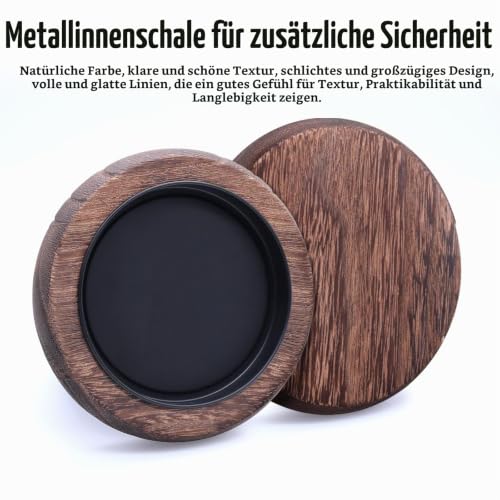 2 Stück Kerzenteller Kerzenständer Holz Kerzen Tablett Kerzentablett – Bild 3