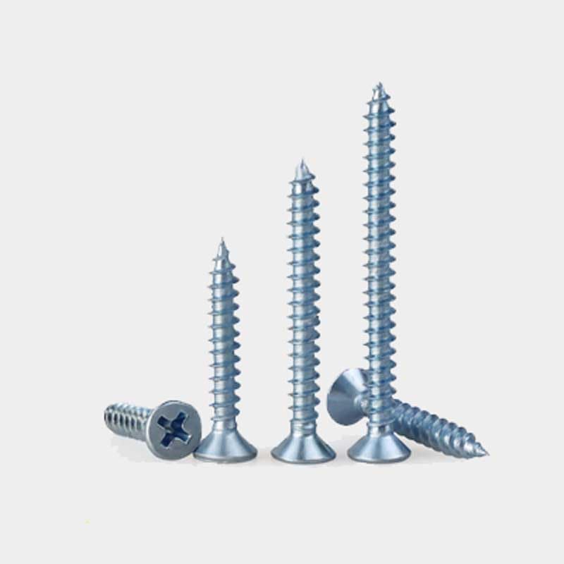 M3 M4 M5 M6 Cross Countersunk Flat Head Self-Tapping Screws Phillips Wood Screw Nails Blue White Zinc Plated Carbon Steel - (Size: M6x60mm (10pcs))