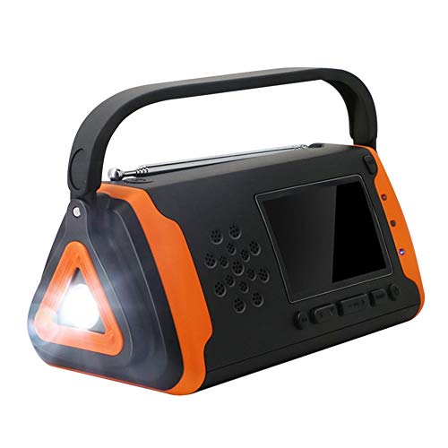 Notfall Wetter Radio, 4000Mah Solar Powerbank USB Ladegerät, SOS Alarm Mit AM/FM Und LED Taschenlampe Radio Klein