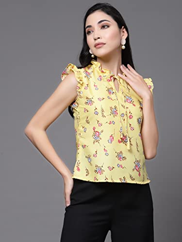 Image of OOMPH! Women's Crepe Floral Relaxed Fit Shirt