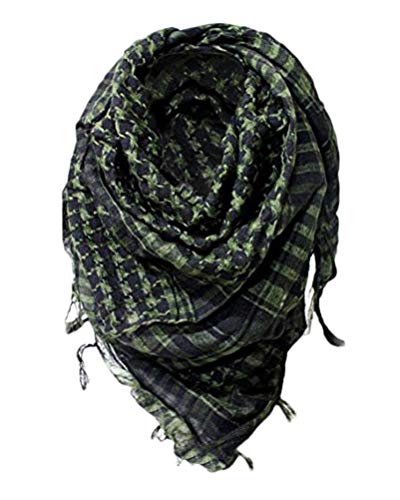 Minetom Sport Extérieur Camping Randonnée Désert Tactique Tête écharpe pour Homme et Femme Foulard Palestinien Vert One size Cover