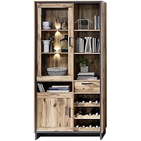 Stella Trading Prato Vitrine in Alpine Lodge Optik Cover