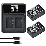 PowerTrust Lot de 2 batteries et chargeur DMW BMB9E DMW BMB9 pour Panasonic Lumix DCM FZ82 DMC FZ100 DMC FZ45 DMC FZ150 DMC FZ72 DMC FZ62 FZ48