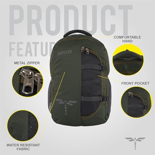 Image of Impulse IMP Omega 45L Laptop Backpack /Office Bag /School Bag /College Bag /Business Bag /Travel Backpack Water Resistant Fits Up to 16 Inch Laptop with 1 Year Warranty
