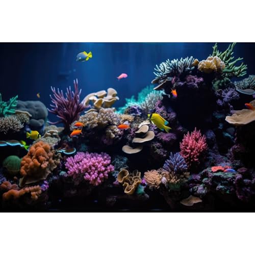 Image of Aquarium Background Marine Life Colorful Corals Terrarium Background Colorful Corals Tropical Theme Style Fish Tank Background Under The Sea Aquarium Backdrop Coral Reef Terrarium Backdrop 30x18in