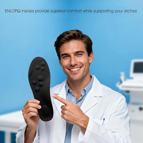 image for ENLOPQ 4D Cloud-Like Comfort Soles for Men - Soft Memory Foam Cushioni