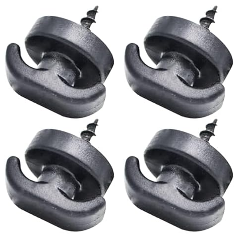 AUTOXBERT 4X Car Hook Mounting Points Cargo Net Replacement Hooks Hardware Kit Cover