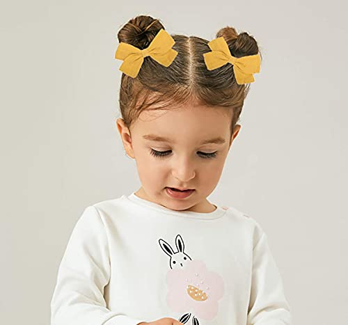 30Pcs Baby Girls Hair Bows Clips Linen Hair Barrettes Boutique Hair Accessories For Kids Toddlers Babies In Pairs #TOP2