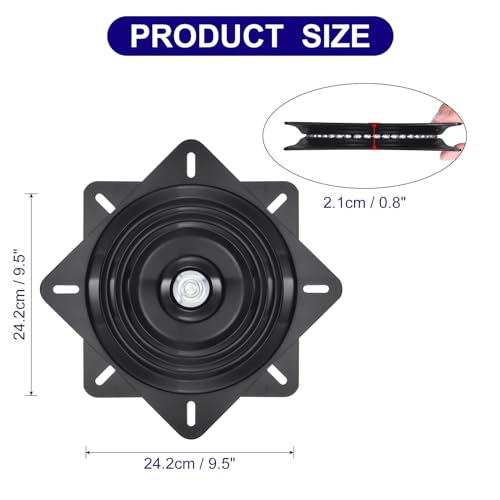 uxcell 2 Pack 10 Inch Bar Stool Swivel Plate Replacement - Image 2