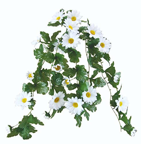 Flair Flower Guirnalda Colgante de Margaritas Artificiales, Planta Colgante, Flor Artificial, Margarita, Margarita, Planta Artificial, Planta Colgante, decoración de Pared Cover