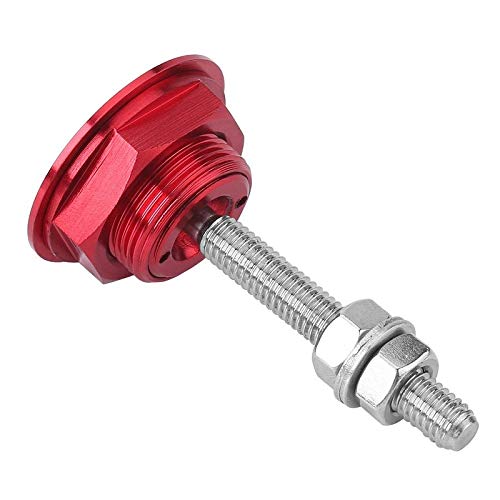 Quick Release Latch Lock Clip Push Button Bonnet Kit 1.25in/32mm Diameter Universal Aluminum Alloy Quick Latch Lock for Auto Car Bumper License Plate Hood or Various DIY(Red)